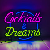 Custom LED Neon Sign Light Cocktail Dreams