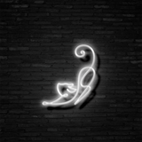 Downward Facing Cat - Neon Sign