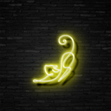 Downward Facing Cat - Neon Sign